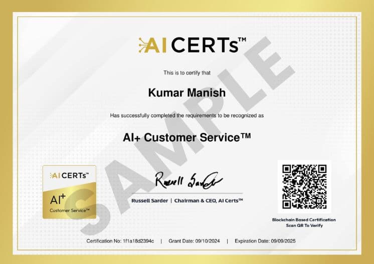 AI CERTs partner credential — blockchain verified